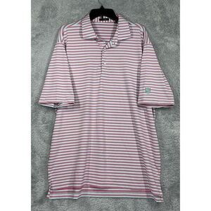Turtleson Golf‎ Polo Mens Size XL Tour Performance Short Sleeve Pink Blue